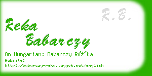 reka babarczy business card